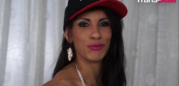  TRANSBELLA - Brazilian Tranny Gishela Rodrigues Enjoy Threesome Fun Sex